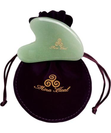 Jade Stone Facial Massager - Anti-Aging & Wrinkle Removal | Gua Sha Skin Care Tool for Facial Lifting & Rejuvenation - Buy Online on GoSupps.com