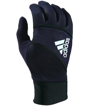adidas Women's Winter Performance Dash Glove with Multiple Touchscreen Conductivity Points - Multiple Styles Small Dash 2.0 (Black/White)