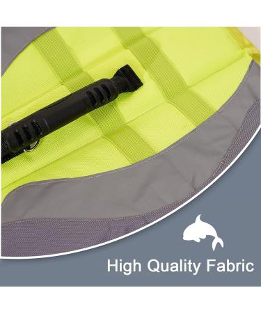 Adjustable Dog Life Jacket with Rescue Handle - X-Small Green Floatation Vest for Pug, Bulldog, Poodle, Bull Terrier, Labrador - Buy Online on GoSupps.com