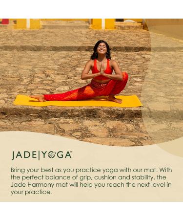 JadeYoga Harmony Midnight Blue Yoga Mat - Non-Slip Natural Rubber Gym Fitness Mat for Men and Women - Durable & Thick Workout Mat for Home or Gym - Buy Online on GoSupps.com