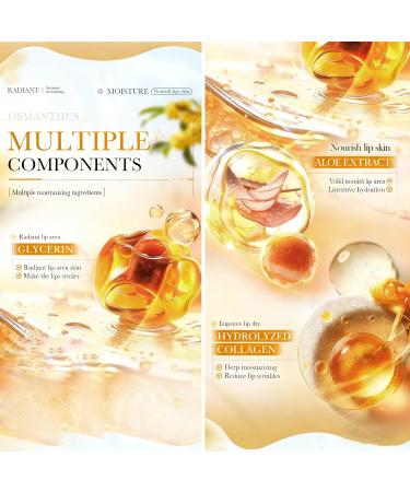 AKARY 5Pcs Osmanthus Lip Mask Reduce Lip Wrinkles Radiant Nourish Tender Hydrating Mask with Osmanthus Extract & Hydrolyzed Collagen for Plumping & Moisture Solution for Dry or Chapped Lips (5) Osmanthus 5 - Buy Online on GoSupps.com
