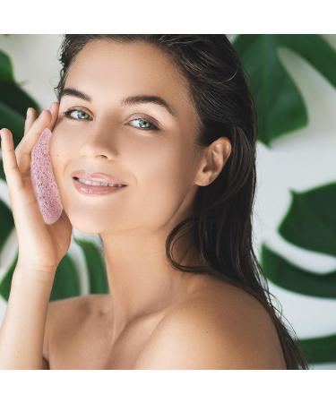 Organic French Pink Clay Konjac Facial Sponge for Sensitive Skin - Handmade, Unscented, Soft Exfoliation - Men and Women - Acne Care - Energia Pink Clay Sponge - Buy Online on GoSupps.com