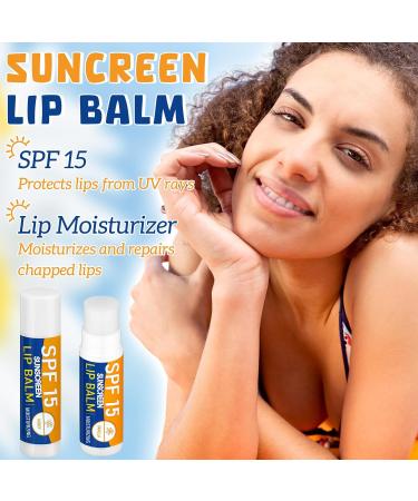 Sunscreen Lip Balms SPF 15 - Bulk Lip Balm Sticks for Employee Gifts - 50 Pcs Perfect for Travel & Beach - Buy Online on GoSupps.com