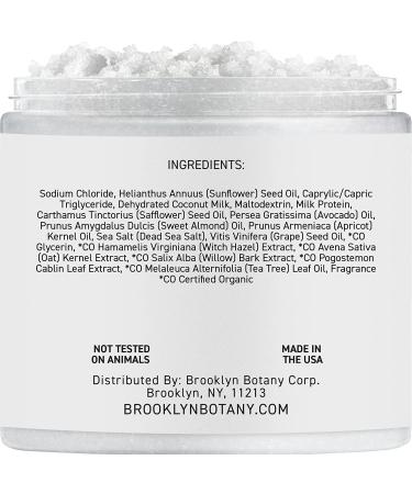 Brooklyn Botany Dead Sea Salt and Coconut Milk Body Scrub - Moisturizing Exfoliating Scrub for Body, Face, Hands, and Feet - Fights Stretch Marks, Fine Lines, Wrinkles - Great Gifts for Women & Men - 10.5 oz - Buy Online on GoSupps.com