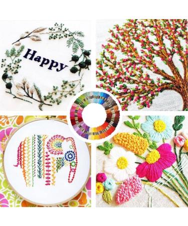150 Skeins Embroidery Floss Friendship Bracelet String - Multi-Color Cross Stitch Thread with Color Numbers - 6 Strand Floss - Buy Online on GoSupps.com