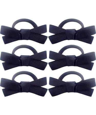 Topkids Accessories Hair Bobbles w/Grosgrain Hair Bows for Girls and Women Hair Ties Hair Elastics Hair Bands Hair Accessories for Girls Ponyo Hair Tie Ponytail Holders (Black) - Buy Online on GoSupps.com
