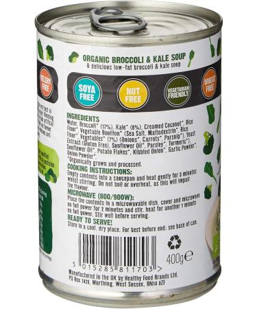 Free and Easy Organic Broccoli and Kale Soup 400 g - Buy Online on GoSupps.com