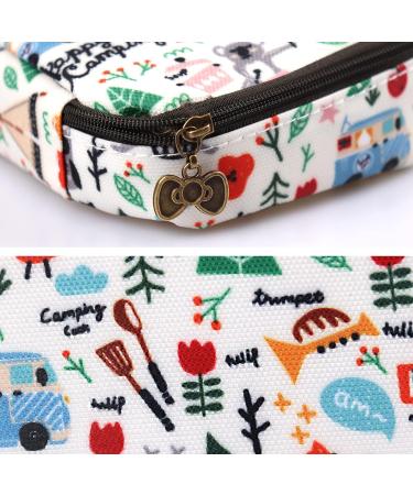 Tuciyke Cotton Cloth Sanitary Napkin Storage Bag 2pcs, Zipper Closure, 5x5 inches - Forest Design | Ideal for Girls, Ladies, Women - Buy Online on GoSupps.com