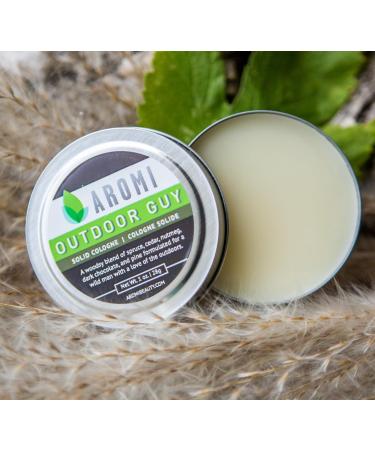 Aromi Solid Cologne | Woodsy Earthy Men's Fragrance Pine Spruce and Cedar Scent Vegan Cruelty-free Father's Day Gift Alcohol-Free (Outdoor Guy) - Buy Online on GoSupps.com