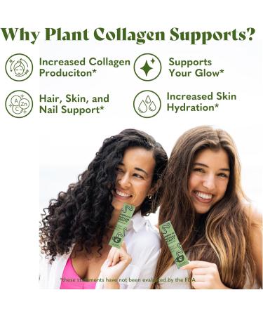 Copina Co. Matcha Beauty Vegan Collagen Booster Drink Blend: Plant Based Collagen Support Smoothie Drink Vegan Blend Variety Pack | Matcha Flavor | 10 Individual Stick Packs per Carton - Buy Online on GoSupps.com