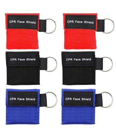 Dztsmart ventilation mask CPR mask keychain with carabiner ventilation cloth with check valve breathe barriers CPR pocket mask for first aid or AED training (6)