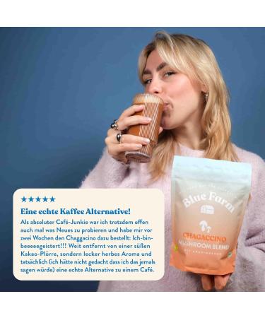  BLUE FARM Blue Farm Oat Base Organic Chagaccino Oat drink without added sugars Vegan glutenfree in the best organic quality Oatbased food supplement with the vital fungi Chaga - Buy Online on GoSupps.com