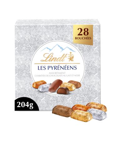 Lindt - Bo te Cadeau LES PYR N ENS Edition Silver - Assortiment de Chocolats au Lait et Noirs - Frais et Fondants - Id al pour No l 204g Edition Silver 204g