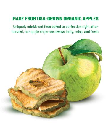 Organic Green Apple Chips - Gourmet Nut Simple Slices Made from USA Grown Apples - No Added Sugar - 3.5oz Bags - Pack of 3 - Buy Online on GoSupps.com