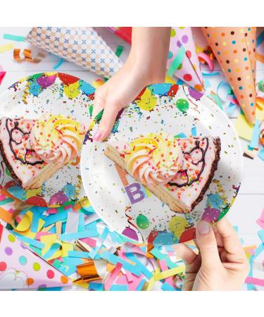 CENLBJ Happy Birthday Party Plates Colorful Birthday Party Disposable Plates 9inch-50pcs Birthday Party Paper Plates for Birthday Party Decorations HappyBirthday-B - Buy Online on GoSupps.com