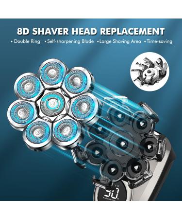 Lovcoyo 8D Blade Replacement Heads - Universal Men's Shaver Head Replacement - Silver, 56.0g - Buy Online on GoSupps.com
