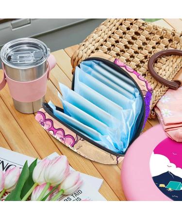 Portable Women's Binding-Up Bags for Menstrual Cups & Tampons | Multicolored Cartoon Alpaka Lamas for Teens - Buy Online on GoSupps.com