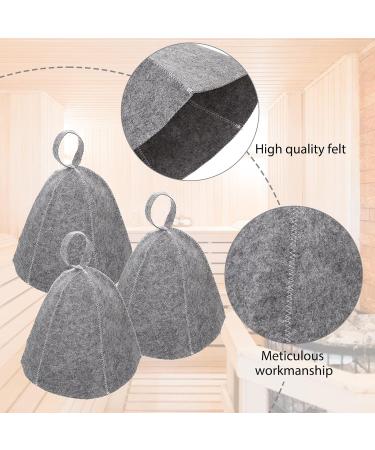 Saunahut 3Pcs Men s Felt Sauna Hats Ideal for Saunas & Baths | Comfortable & Durable - Buy Online on GoSupps.com