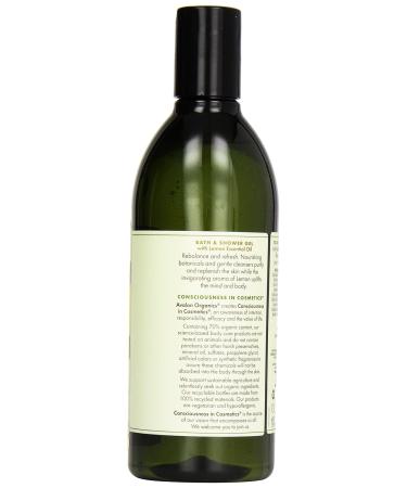 Avalon Organic Botanicals Lemon Bath & Shower Gel 12 oz - Refreshing Natural Cleanser for All Skin Types - Shop Internationally - Buy Online on GoSupps.com