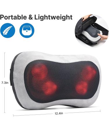 RENPHO Shiatsu Back Massager with Heat - Deep Tissue Kneading for Neck, Back, Shoulder - Relaxation Gift for Mom & Dad - Home & Office Use - Buy Online on GoSupps.com
