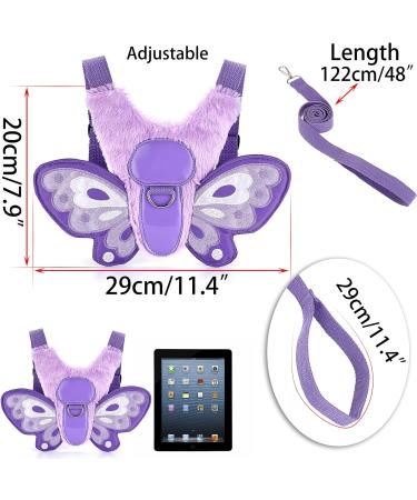BTSKY Fluff Butterfly Toddler Walking Harness | Kids Safety Rein Leash Strap in Purple - Buy Online on GoSupps.com