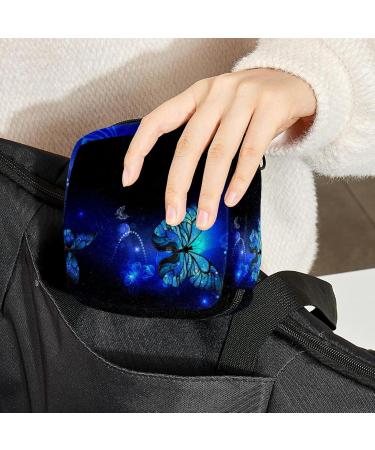 Blue Bright Butterfly Storage Bags for Women | Morph Patterns for Menstrual Pads & Portable Cups - Stylish & Functional - Buy Online on GoSupps.com