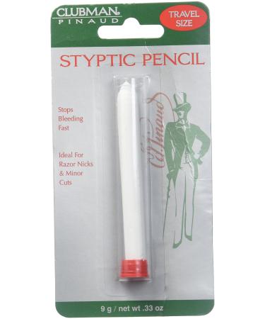 Clubman Pinaud Styptic Pencil Travel Size 0.33 oz 0.33 Ounce (Pack of 1)