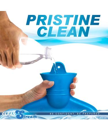CLEANSTREAM Deluxe Shower Enema Kit for Men & Women - 13 Pieces Large Capacity Adjustable Valve 5FT Hose 3 Tips - Easy to Use Blue - Buy Online on GoSupps.com
