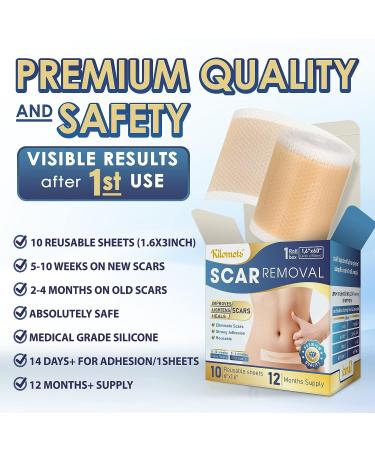 Silicone Scar Sheets 1.6 x 60-1.5M - Keloid & Burn Therapy Gel Tape for Scar Removal - Buy Online on GoSupps.com