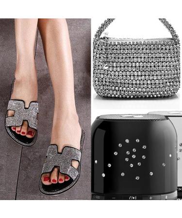 Wugongshan Nail Art Rhinestones Set with Picker Pen and Tweezers - AB Shiny Crystals for Nails, Face, Teeth - DIY Crafts - Buy Online on GoSupps.com