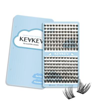 KevKev Lash Clusters 192 Pcs Individual Lashes Cluster Lashes Mixed Styles DIY Lash Extensions Eyelash Clusters Thin Band & Soft Lashes that Look Like Eyelash Extensions(Spring & Summer C-8-16mix) C-Mix (8-16mm) Spring & Summer