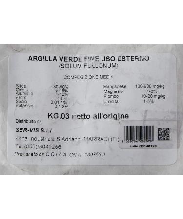 Dr. Giorgini argile - G vert 3000 g vert 3 kg (Lot de 1) - Buy Online on GoSupps.com