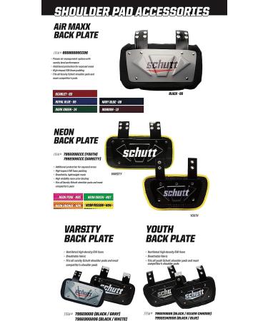 Schutt Sports AiR Maxx Football Back-Plate for Shoulder Pads Black - Buy Online on GoSupps.com