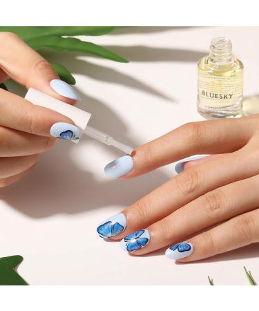 BLUESKY Gel Nail Polish Remover Kit Remove and Revive Set 20 Acetone Remover Wraps 20 Cleanser Wipes 10 Cuticle Pushers Cuticle Oil Nail File & Buffer - Buy Online on GoSupps.com