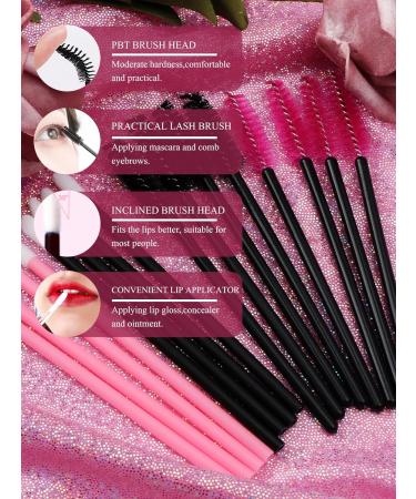 Yokilly 300PCS Disposable Mascara & Lip Wands Set - Makeup Tool Kit with Organizer Box (Black+Pink) - Buy Online on GoSupps.com