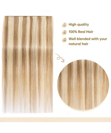 Hair Extensions Clip in Blonde 18 Inches One Piece Clip in Hair Extensions Real Human Hair - Buy Online on GoSupps.com