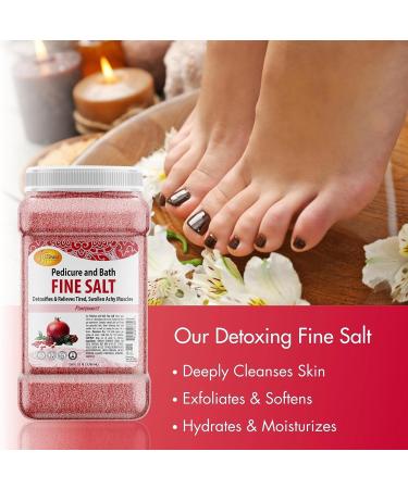 SPA REDI Detox Foot Soak 128 Oz - Pomegranate, Dead Sea Salts, Argan Oil, Coconut Oil - Hydrating Pedicure and Bath Salt with Essential Oil - Buy Online on GoSupps.com