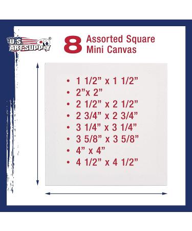 SL crafts Mini Stretched Canvas 4X4 (1 Pack of 6 Mini Canvases)