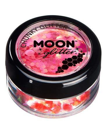 Iridescent Chunky Glitter by Moon Glitter - Cherry - Cosmetic Festival Makeup Glitter for Face Body Nails Hair Lips - 3g