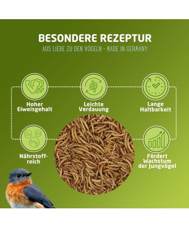 Eggersmann volaris 10kg Dried Mealworms | High in Protein & Natural | Ideal for All Types of Birds | Wild Bird Food All Year - Buy Online on GoSupps.com
