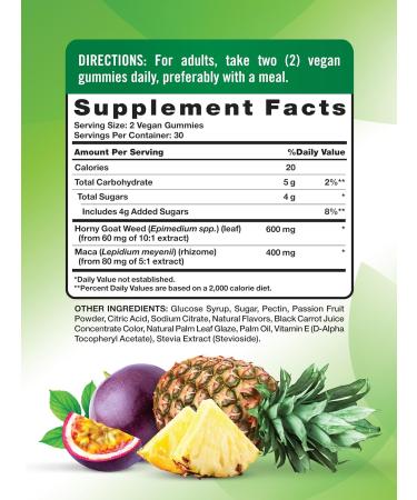 Buy Nature's Truth Passion Gummies - Horny Goat Weed & Maca for Women | Vegan Non-GMO Gluten-Free | 60 Count Passion Punch - Buy Online on GoSupps.com