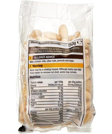 Morrisons Whole Blanched Almonds 150 g x 12 - Buy Online on GoSupps.com