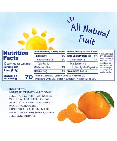 Dole Mandarin Oranges Fruit Bowls in 100% Juice - 12 Cups, 4oz Each - Buy Online on GoSupps.com