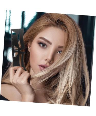 POPETPOP 10 Pcs Eyebrow Ruler Makeup Tools Eyebrow Shape Designer Stencils Women Makeup Stencil Labeling 1 count (Pack of 1) Blackx5pcs - Buy Online on GoSupps.com
