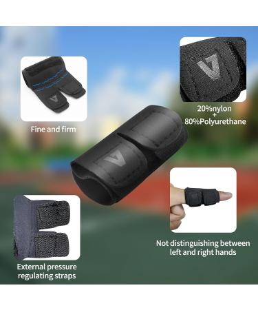 Eulant Finger Bandage - 2 Pack Elastic Finger Splint & Stabilizer with Velcro Fastener | Neoprene Finger Protection for Sports - Size L (Circumference 6.5-7.7cm) - Buy Online on GoSupps.com
