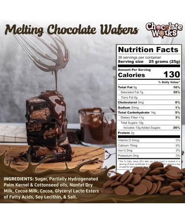 Milk Melting Chocolate Discs by Chocolate Works Milk Chocolate Melting Wafers for Coating Dipping Molding and Decorating Bulk Chocolate 2 lb. Bag Milk Chocolate 2 lbs - Buy Online on GoSupps.com