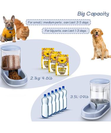 LeYoMiao Automatic Pet Feeder & Drinker Set 3.8L | Dog & Cat Travel Supplies | Medium & Small Pet Food Dispenser + Waterer - Buy Online on GoSupps.com