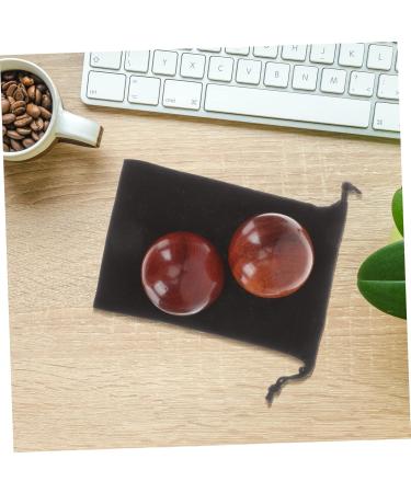 Magiclulu Wooden Health Ball Set - 4 Hand Massage Balls for Relaxation & Therapy | Mahogany Hand Rolling Balls - Buy Online on GoSupps.com