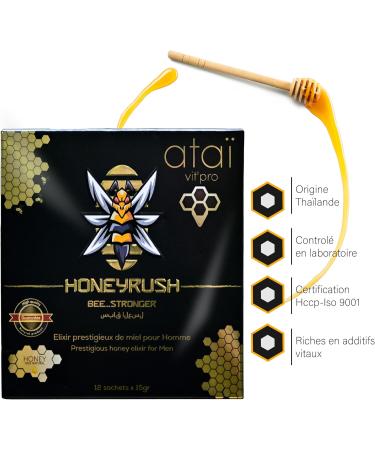 HONEY BEERUSH- Miel de vitalit - Formule nerg tique intense - Homme - 12x15gr - Buy Online on GoSupps.com
