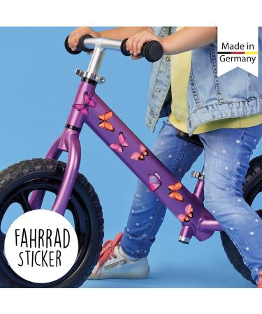 34-Piece Pink Butterfly Wall Decal Set for Children's Bicycles | Fun Bicycle Stickers & Decorations - Buy Online on GoSupps.com